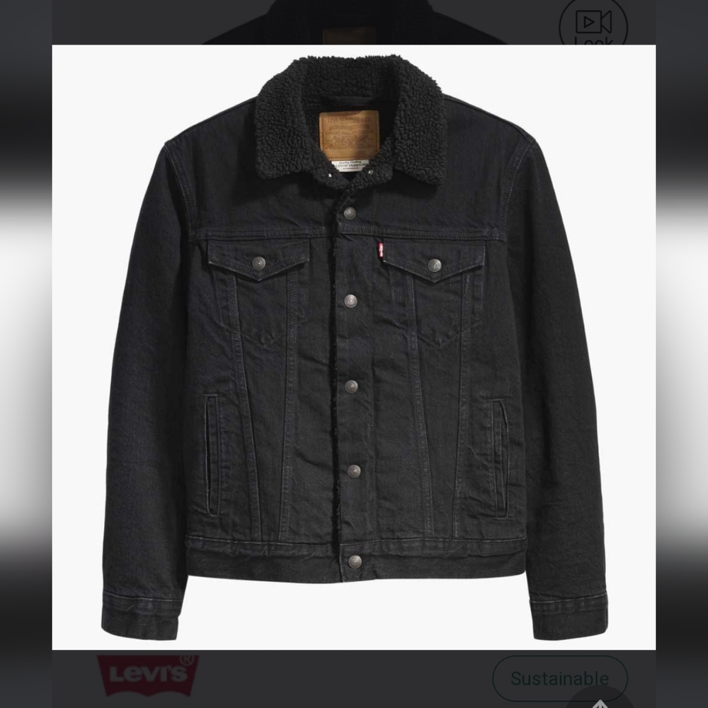 Levi Denim Sherpa Black - med